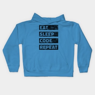 Eat sleep code repeat Kids Hoodie